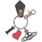 vivienne-westwood-chelsea-tartan-i-love-orb-keyring---blacksilver-34309235
