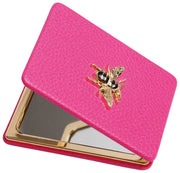 Alice Wheeler London Oblong Compact Mirror - Hot Pink