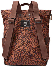 Roka Canfield B Medium Återvunnen Canvas Ryggsäck - Mini Leopard Brun