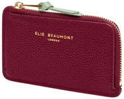 Elie Beaumont Coin Cardholder - Vinröd/Mintgrön