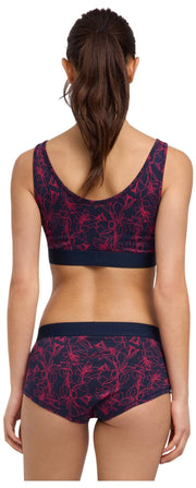 Falke Daily Comfort Print 2-Pack Bustier Bralette - Röd/Svart