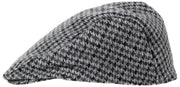 Dents Blashford Tweed Flat Cap - Kolgrå