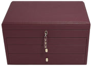 Stackers Stor lyxsmyckeskrin - Burgundy