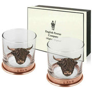 english-pewter-company-11oz-double-highland-cow-tumbler-set---copper-orangeclear-34311075