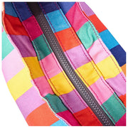 Roka Hoxton Large Cotton Canvas Axelväska - Bred Multi Stripe