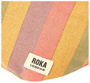 Roka Mill Hill Small Bum Bag i bomull Canvas - Faded Multi Stripe
