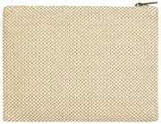 Hindbag Ema Woven Medium Zipped Pouch - Nude Beige