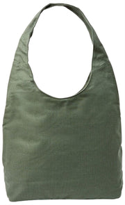 Roka Hoxton Large Cotton Canvas Axelväska - Willow Green