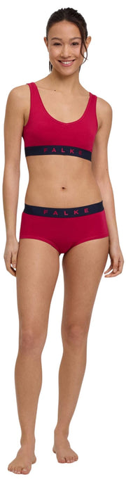Falke Daily Comfort Print 2-Pack Bustier Bralette - Röd/Svart