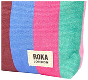 Roka Maida Vale liten bomullscanvaspåse - bred multirand