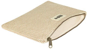 Hindbag Ema Woven Medium Zipped Pouch - Nude Beige