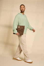 Hindbag Ava Small 13-tums Laptop-fodral - Leopard Cinnamon Brown