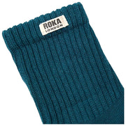Roka Windsor Solid Crew Socks - Blågrön