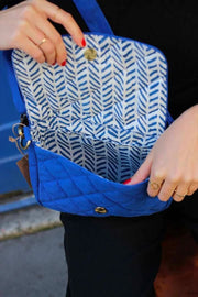 Hindbag Margault Quilted Axelväska - Electric Blue