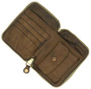 Campomaggi Floriana Laser Cashmere Purse - Militärgrön