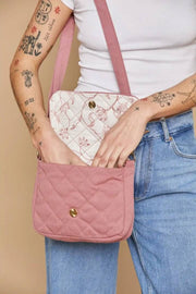 Hindbag Margault Quiltad axelväska - Blush Pink