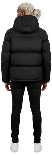 Helvetica Mountain Pioneers Middle Block Hooded Down Jacka - Svart