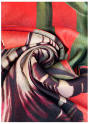 Powder Tulip Wrap Scarf - Röd