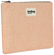 Hindbag Ema Woven Medium Zipped Pouch - Korallrosa