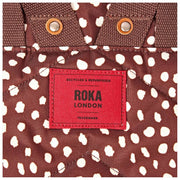 Roka Canfield B Medium återvunnen canvas ryggsäck - brun fläck