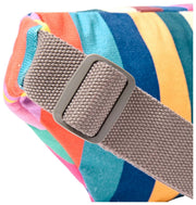 Roka Mill Hill Small Bum Bag i bomullscanvas - Bred Multi Stripe