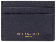 Elie Beaumont Heart Cardholder - Navy/Cerise Pink