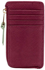Elie Beaumont Coin Cardholder - Vinröd/Mintgrön