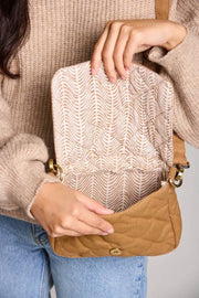 Hindbag Margault Quiltad axelväska - Cinnamon Brown