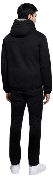 Helvetica Mountain Pioneers Eyeblock Hooded Windbreaker Jacka - Svart