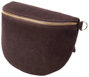 Elie Beaumont Suede Large Sling Bag - Chokladbrun