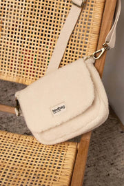 Hindbag Margault Teddy Axelväska - Arctic White