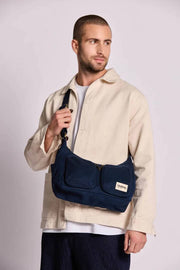 Hindbag Emile Multi Pocket Axelväska - Marinblå