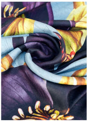 Pulver Hellebore Lux Print Scarf - Blå