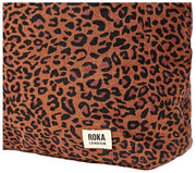Roka Hoxton Large Cotton Canvas Axelväska - Mini Leopard Brown