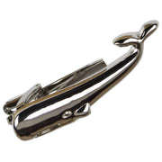 Bassin and Brown Whale Tie Bar - Silver