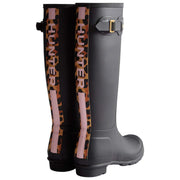 Hunter Original Tall Leopard Backstrap Wellington Boots - Svart/Beige