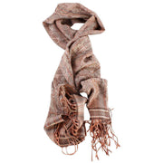 Bassin and Brown Bush Willow Stripe Flower Scarf  - Brown/Camel