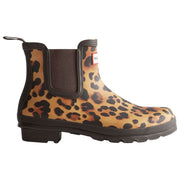 Hunter Original Leopard Chelsea Boots - Beige/Chokladbrun