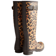 Hunter Original Tall Leopard Wellington Boots - Beige/Chokladbrun