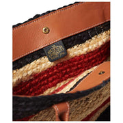 Superdry & Co Raffia Luxe Tote Bag - Eclipse Navy/Red/Ecru White