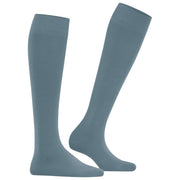 Falke Cotton Touch Knähöga strumpor - Monument Blue