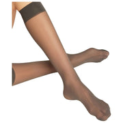 Falke Matt Deluxe 20 Denier Knähöga strumpor - kolgrå
