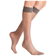 Falke Seidenglatt 15 Denier Knähöga strumpor - Iron Grey