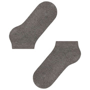 Falke Shiny Rib Sneaker Socks - Peppargrå