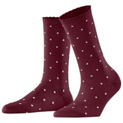 Falke Spike Dot Socks - Vinröd