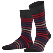 Falke Tinted Stripe Strumpor - Burgundy