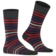 Falke Tinted Stripe Strumpor - Burgundy