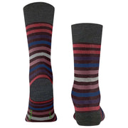 Falke Tinted Stripe Strumpor - Burgundy