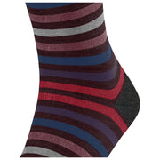 Falke Tinted Stripe Strumpor - Burgundy