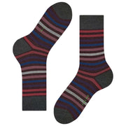 Falke Tinted Stripe Strumpor - Burgundy